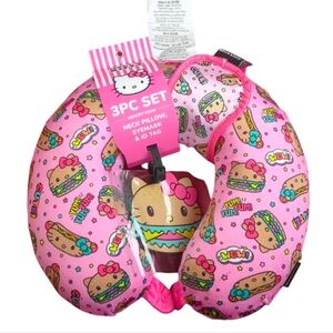 Hello Kitty Pink Travel Set - Hamburger/Hotdog